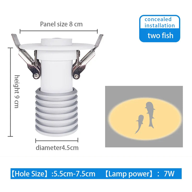 Nordic Projection Fish Ceiling Light