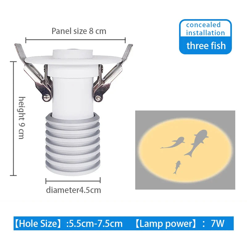 Nordic Projection Fish Ceiling Light